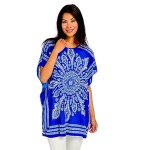 Kendall & James Medallion Tunic/Cover up One size